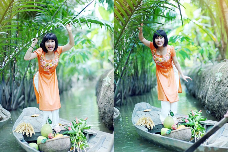 Viet Huong tre trung voi ao dai tren song nuoc mien Tay-Hinh-3